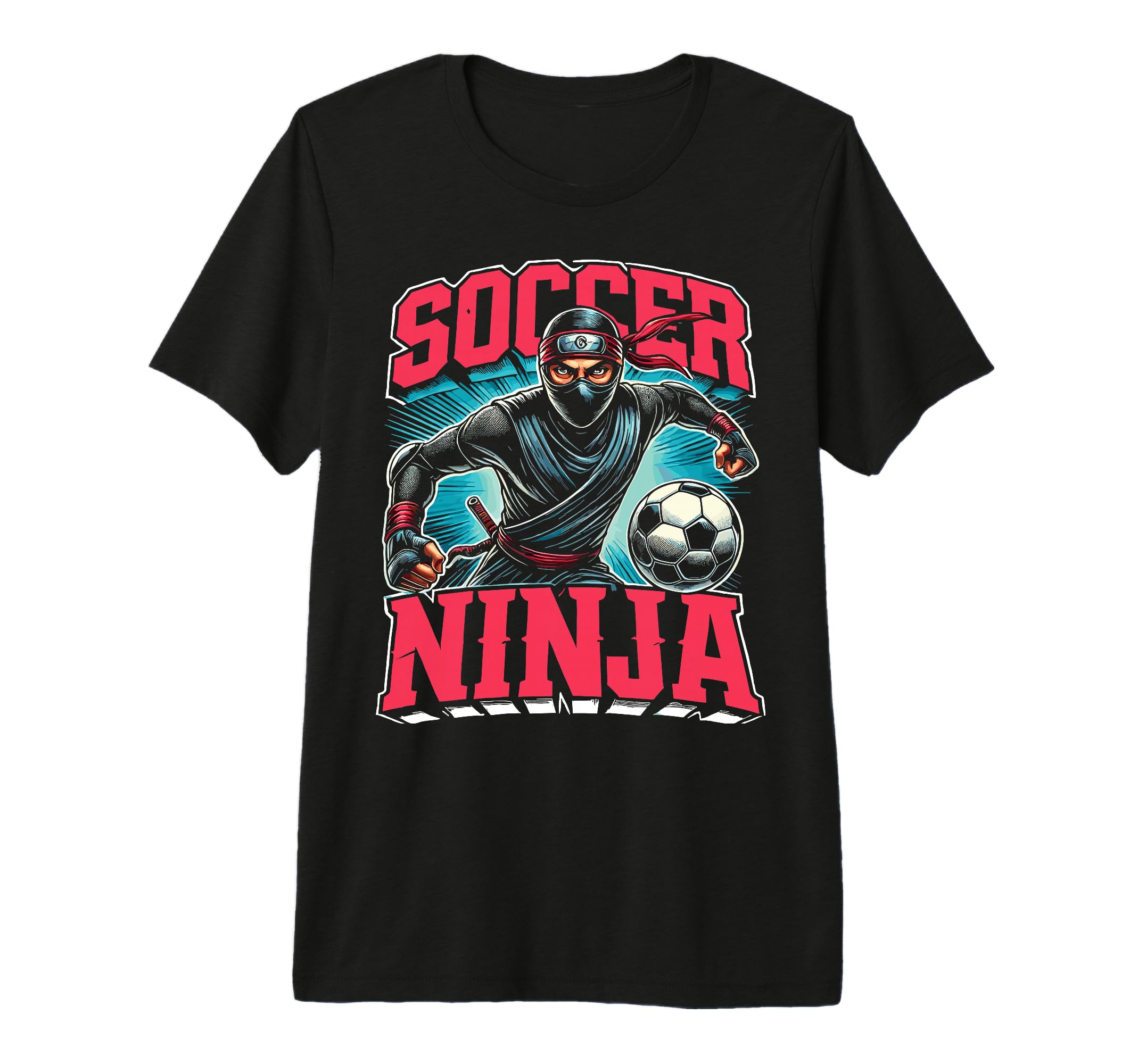 Soccer Goalkeeper Soccer Ninja T-Shirt - Fun Novelty Design for Adults