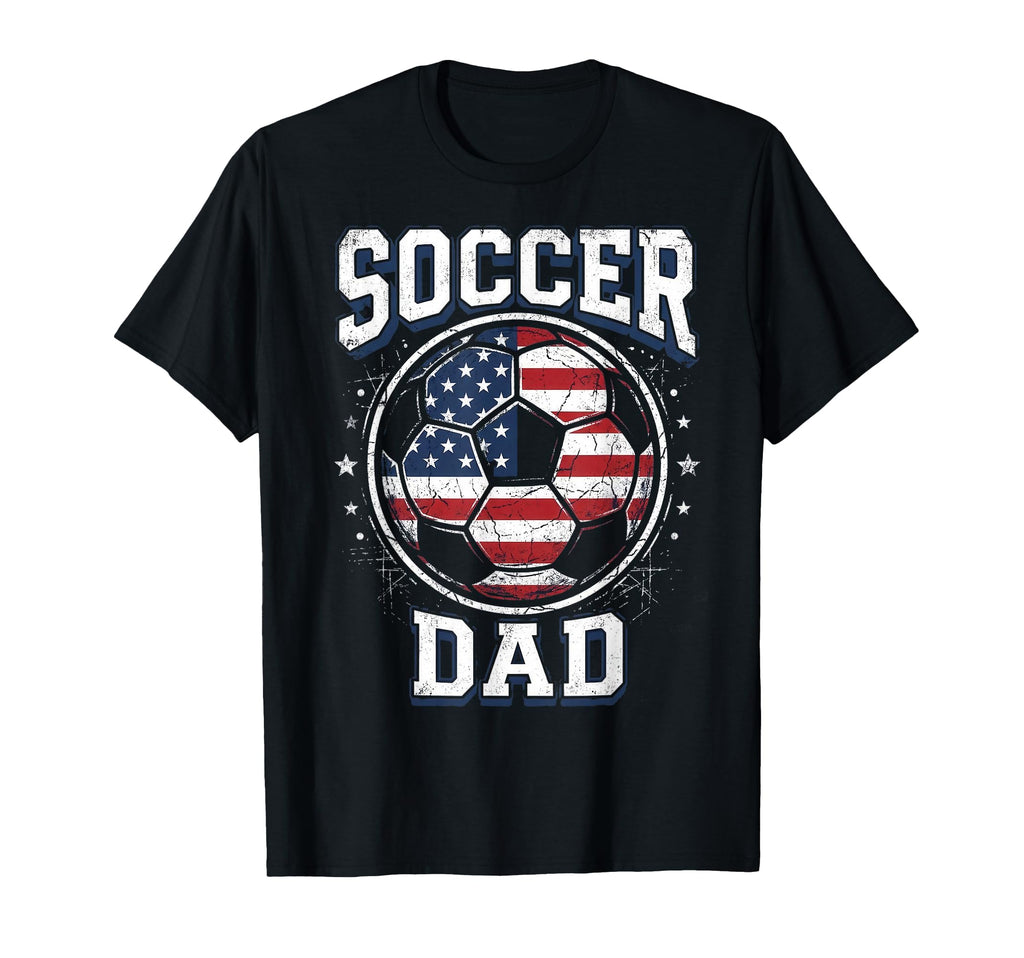 Soccer Dad Distressed Ball Fathers Day T-Shirt - Unique Graphic for Adults