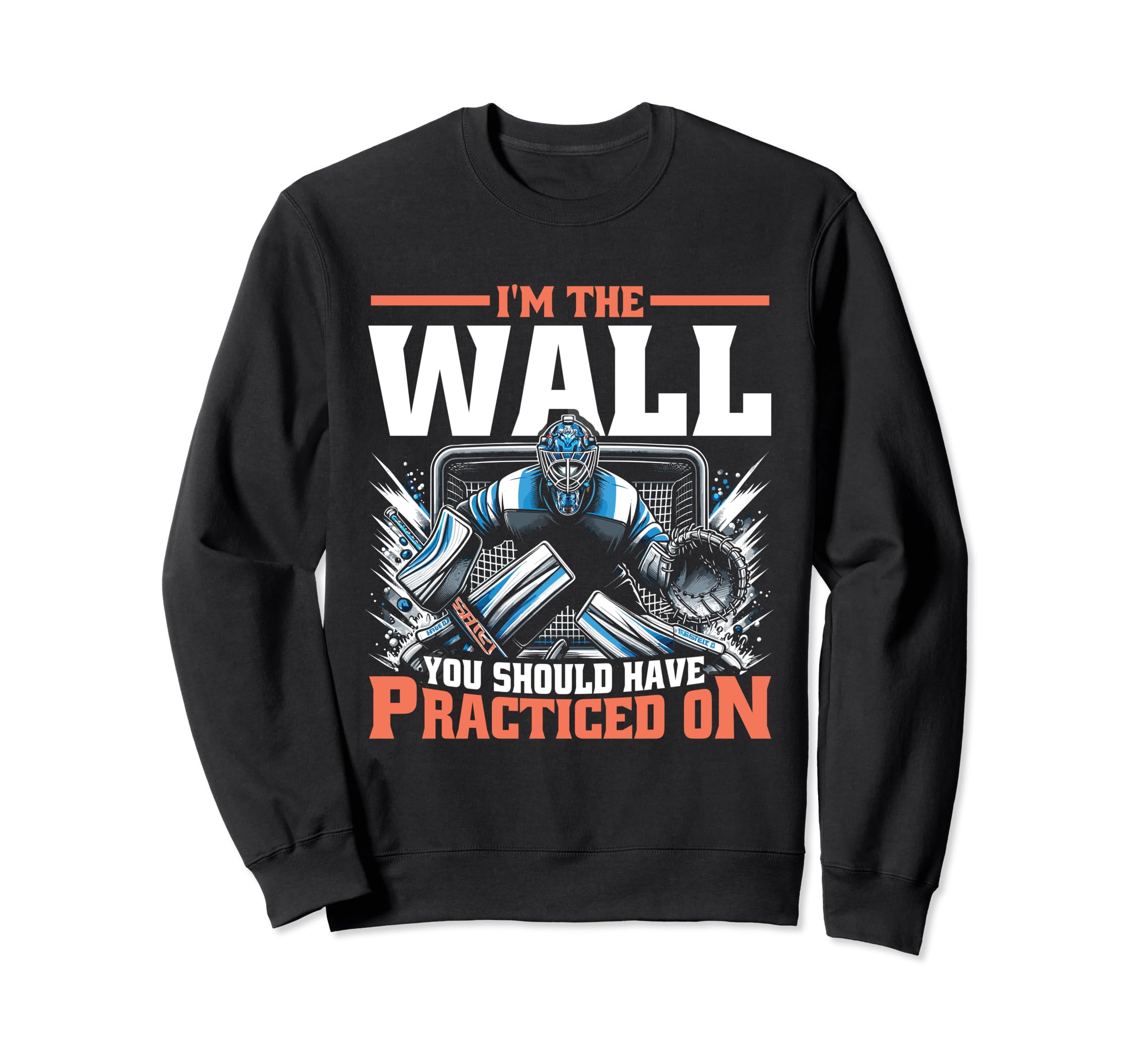 Funny Goalie Goalkeeper Ice Hockey Sweatshirt - Minimalist Print Unisex