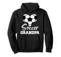 Soccer Grandpa Heart Funny Soccer Hoodie - Fun Novelty Design for Adults