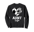 Aunt Life Soccer Hockey Heart Sweatshirt - Custom Art Print Men Women