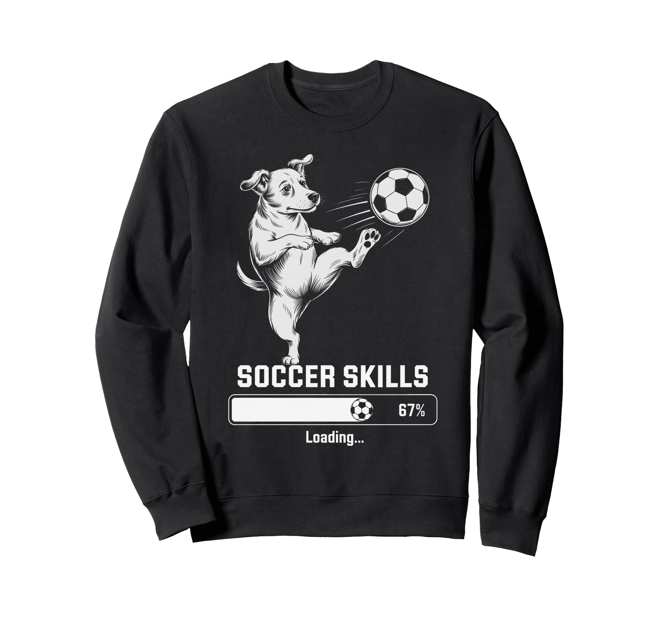Soccer Dog Skills Loading Gym Sweatshirt - Novelty Apparel for Adults