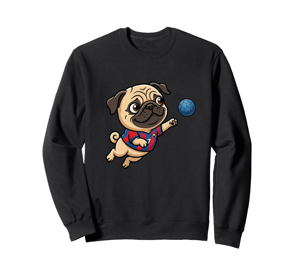 Pug Handball Player Puppy Sports Funny Sweatshirt - Streetwear Style Unisex
