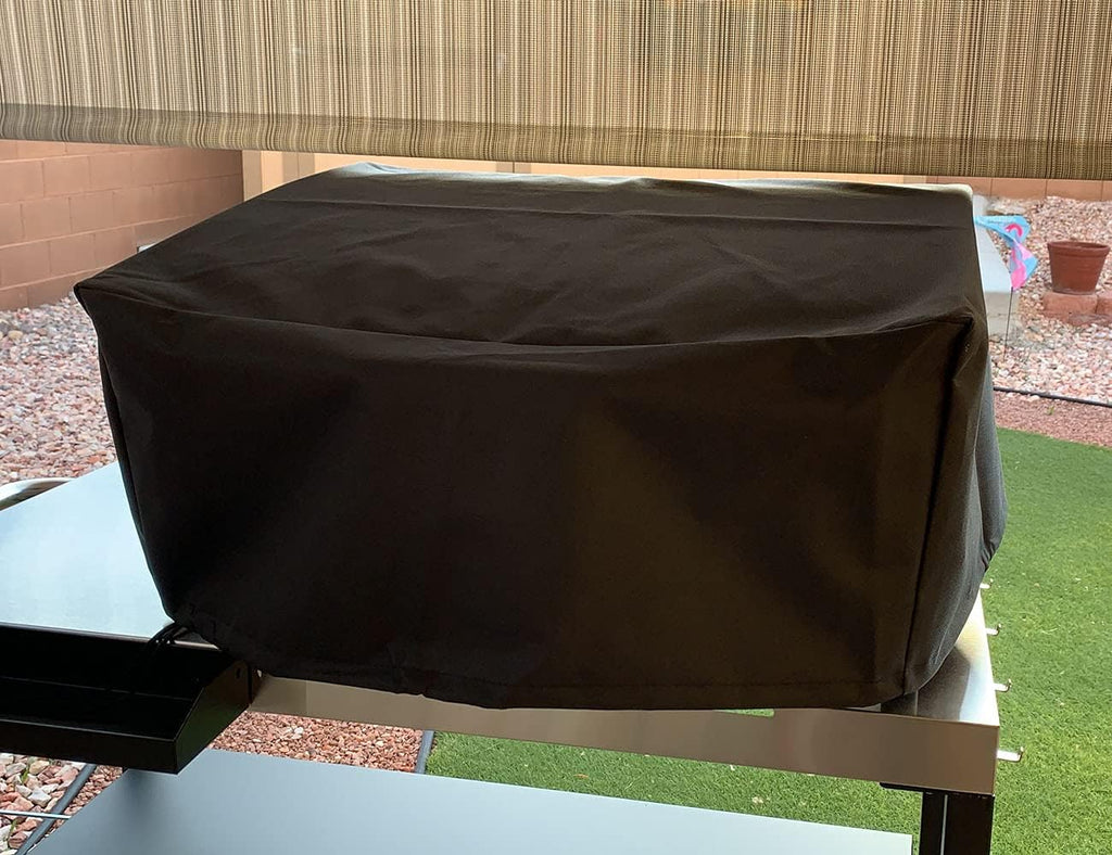 Tabletop Grill Cover for Pit Boss 75275 & PB336GS, Cuisinart CGG-306 Covers 24 Inch Table Top Most 2-Burner Portable Heavy Duty Waterproof Black WC003 24L*18W*13H inch (Black)