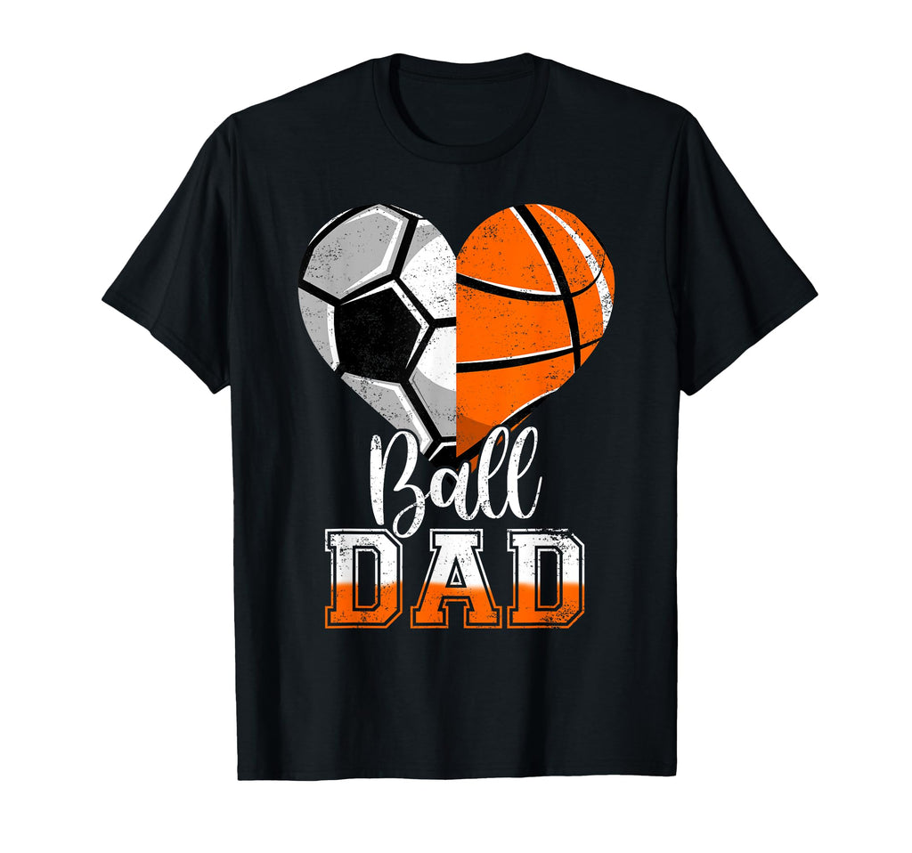 Ball Dad Heart Funny Soccer T-Shirt - Aesthetic Graphic Men Women