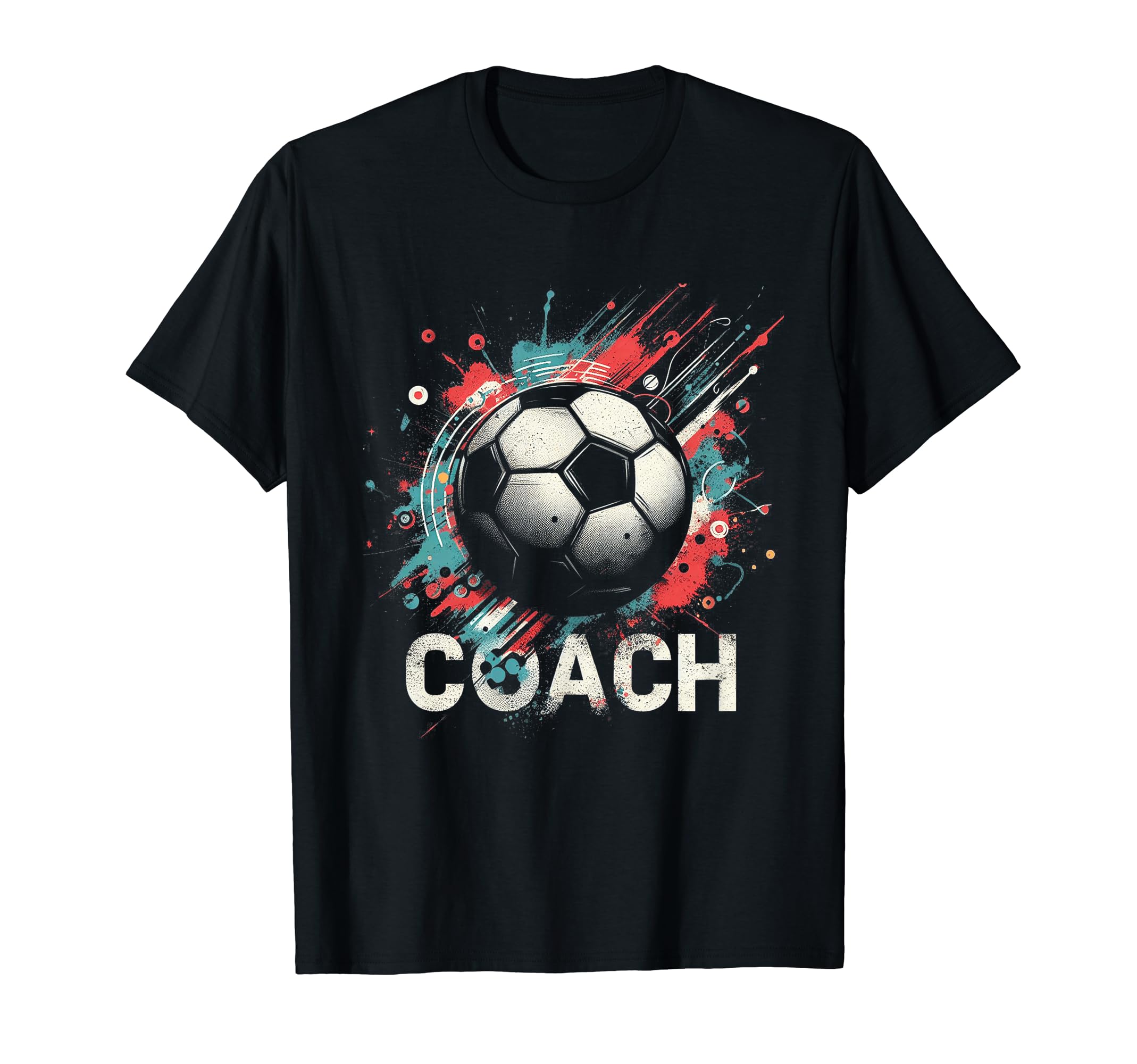 Soccer Coach Training Coaching Football T-Shirt - Graphic Print for Adults