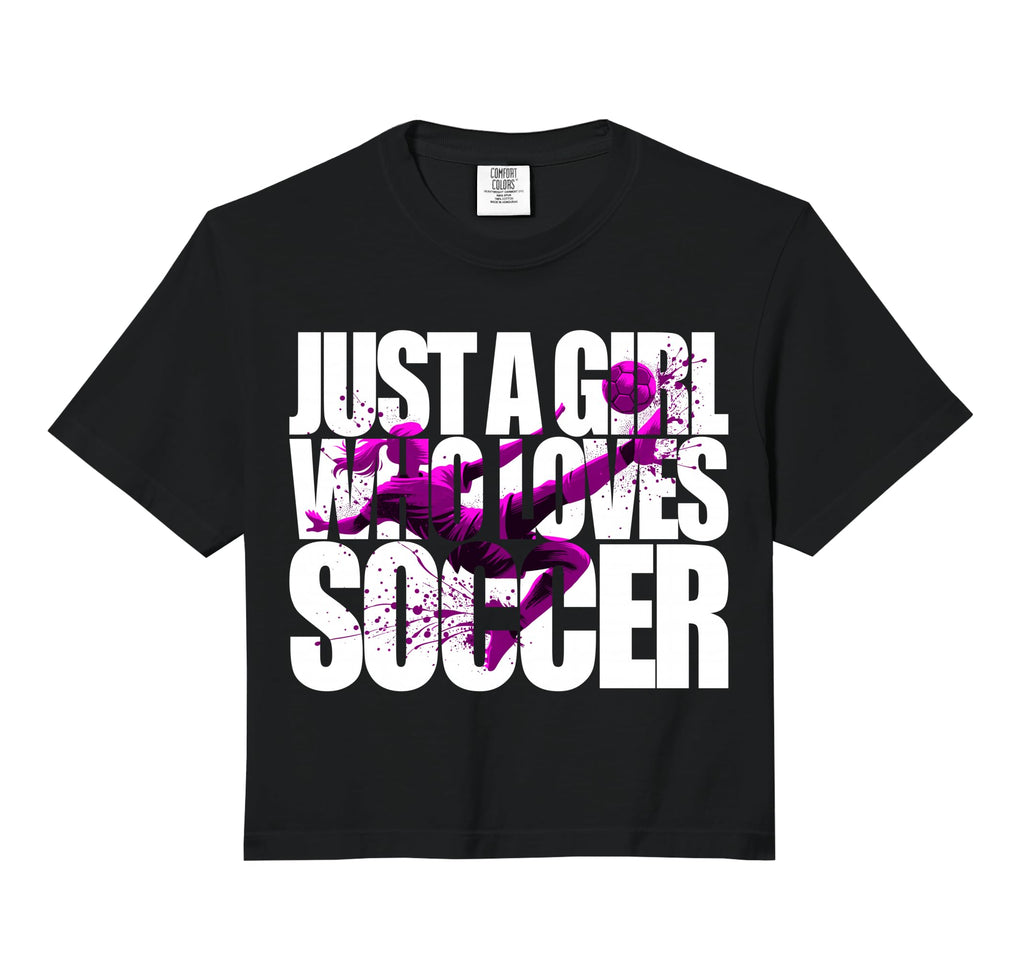 Just Who Loves Soccer Teen Soccer Sweatshirt - Minimalist Print Unisex