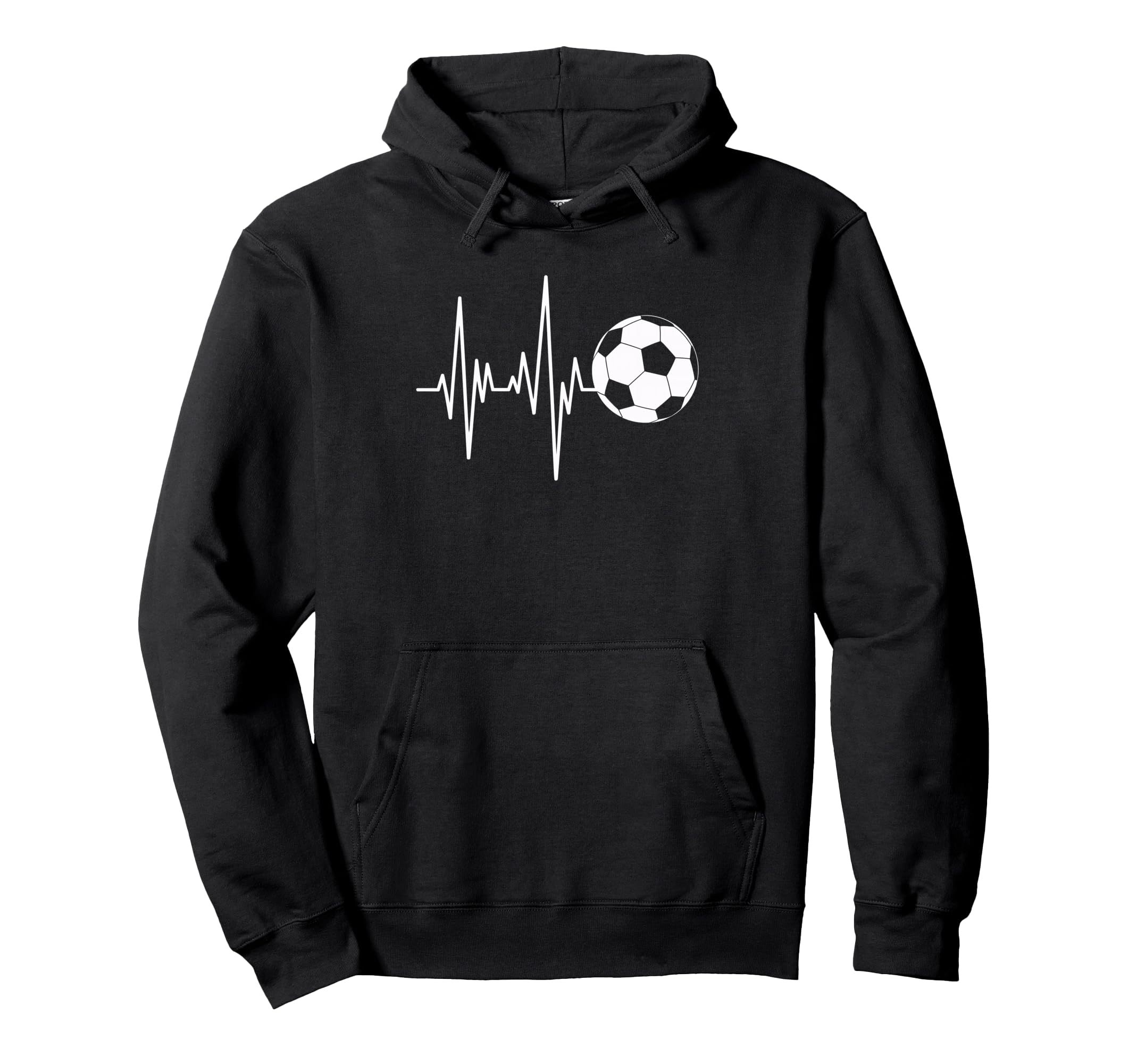 Soccer Heartbeat Ecg Ball Minimal Hoodie - Streetwear Style Men Women
