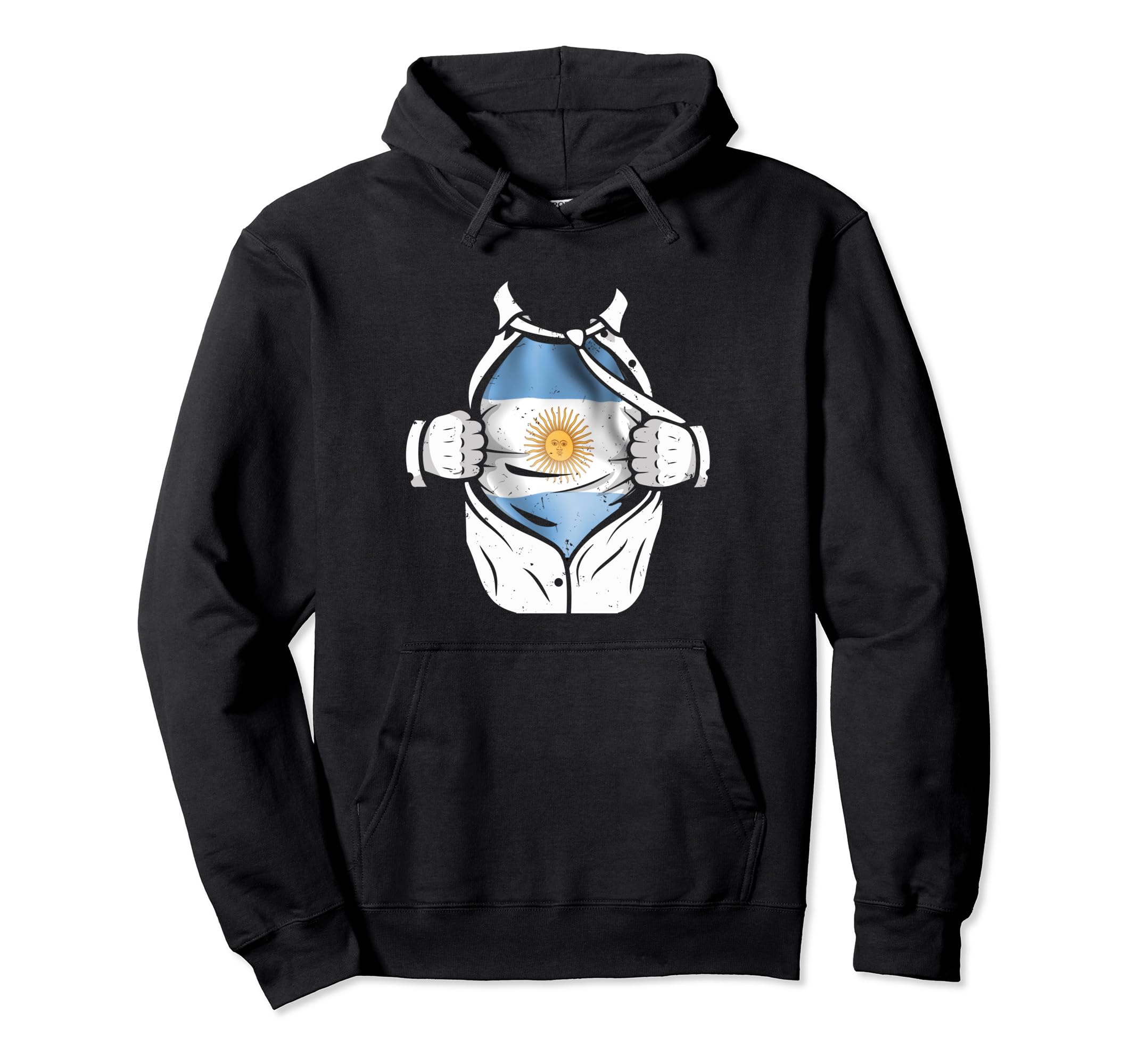 Superhero Flag I Love Argentina Designers Hoodie - Graphic Print Unisex