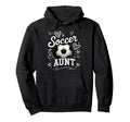 Soccer Aunt Heart Football Game Day Hoodie - Minimalist Print for Adults