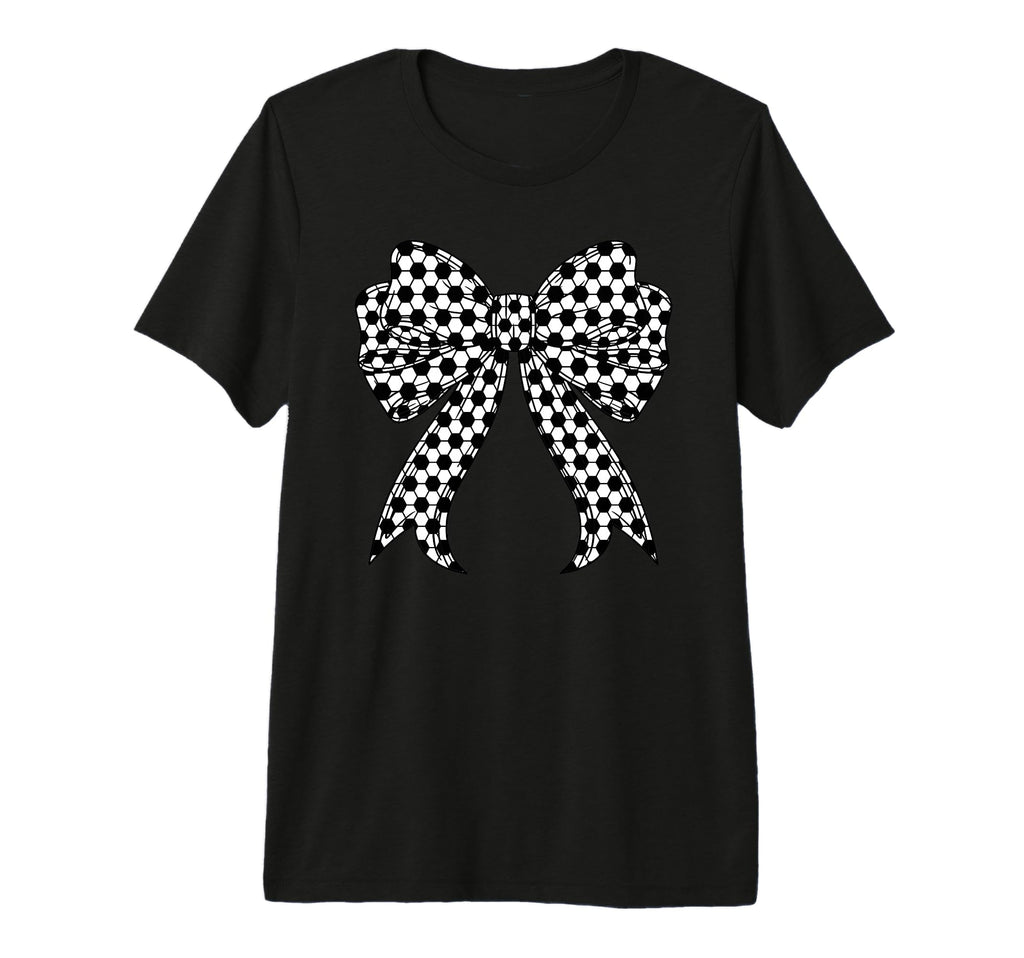 Soccer Ball Coquette Bow Soccer Mom T-Shirt - Aesthetic Graphic Men Women