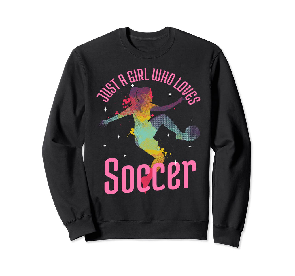 Just Who Loves Soccer Football Gift Sweatshirt - Unique Graphic for Adults