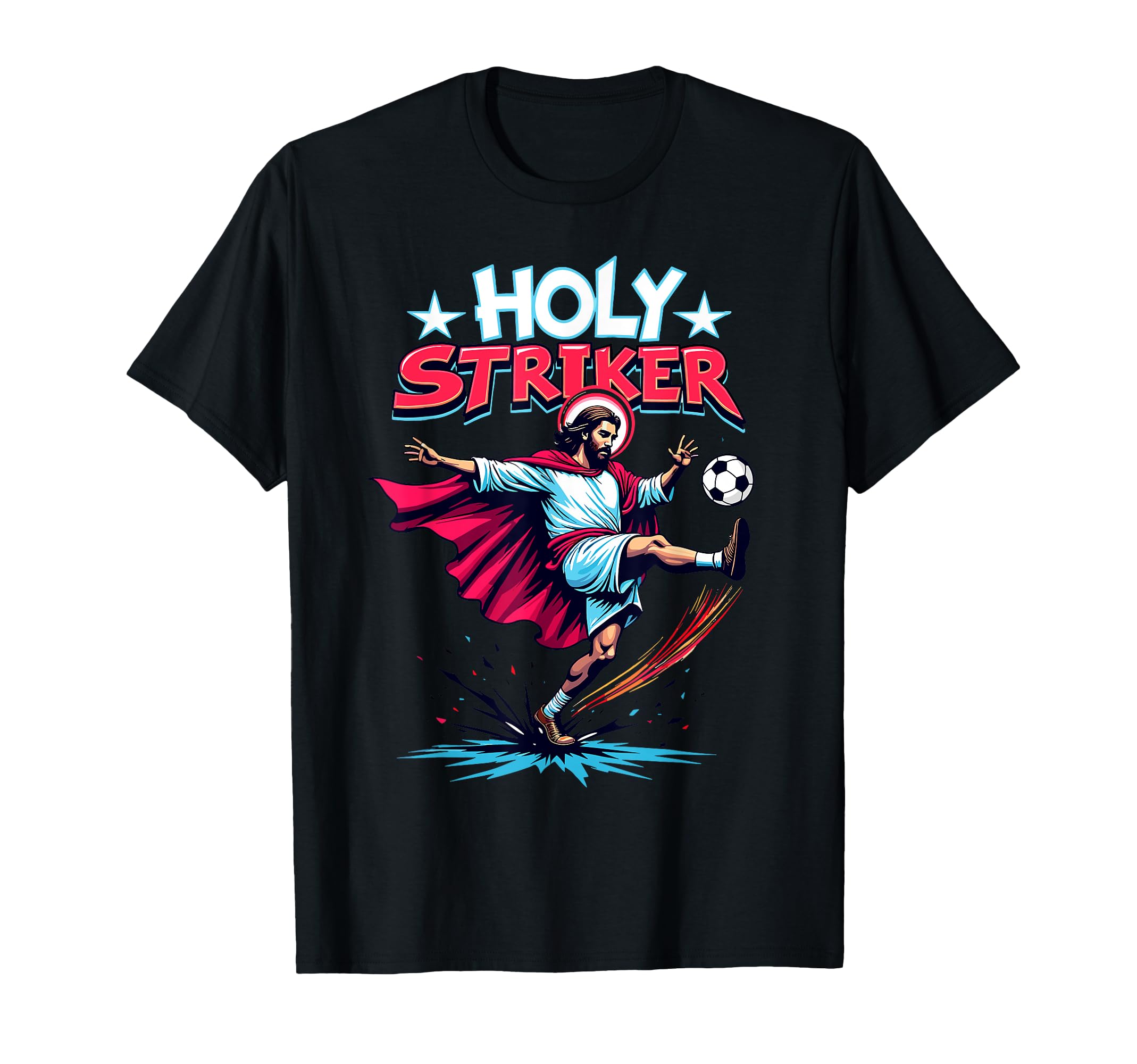 Holy Striker Easter Funny Jesus T-Shirt - Fun Novelty Design for Adults
