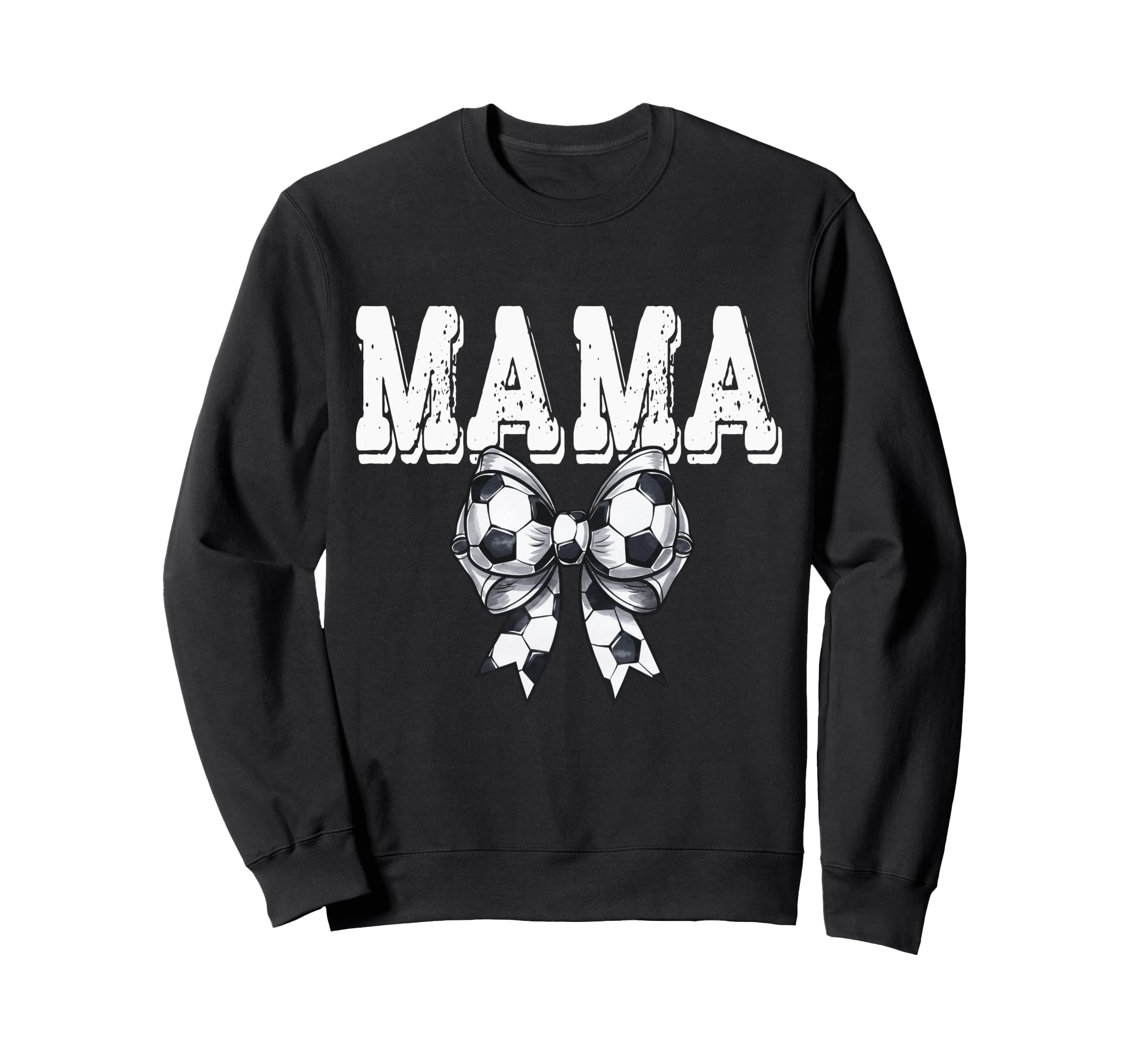 Coquette Soccer Bow Mama Sister Sweatshirt - Graphic Print Men Women