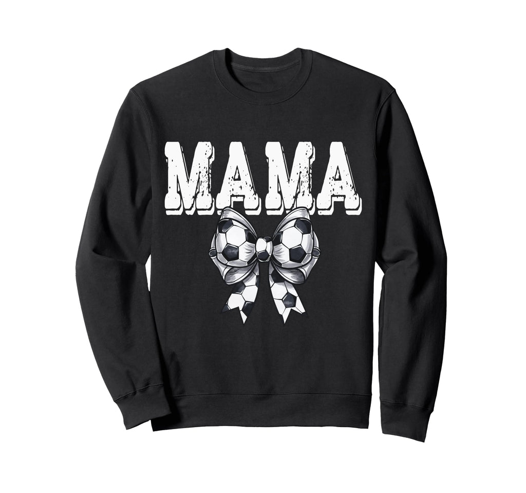 Coquette Soccer Bow Mama Sister Grandma Sweatshirt - Graphic Print Unisex