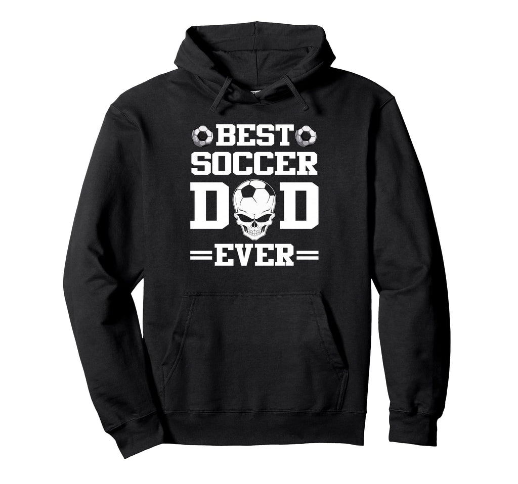 Best Soccer Football Dad Ever Skull Hoodie - Fun Novelty Design for Adults