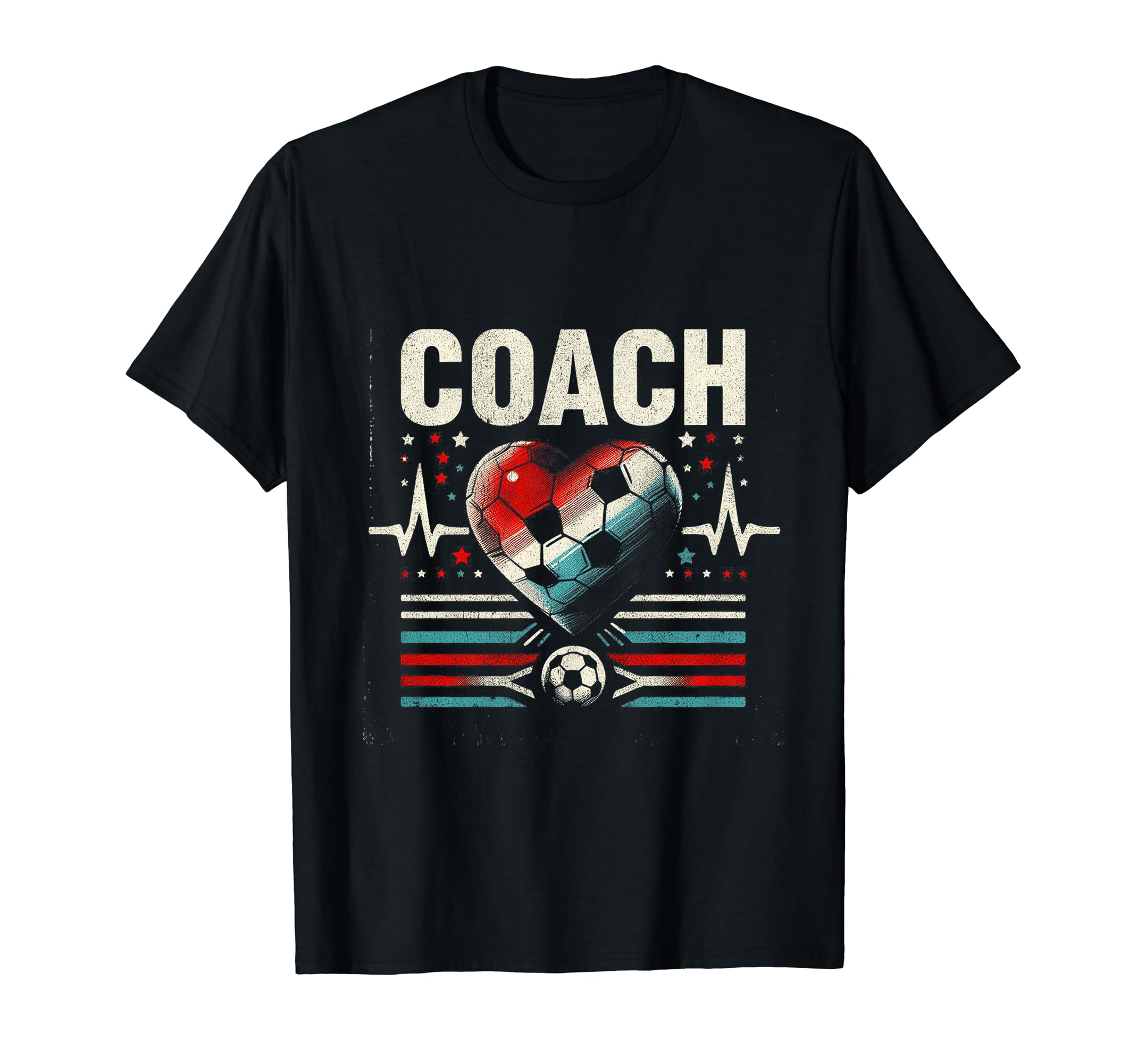Soccer Coach Training Heart Beat T-Shirt - Streetwear Style Unisex