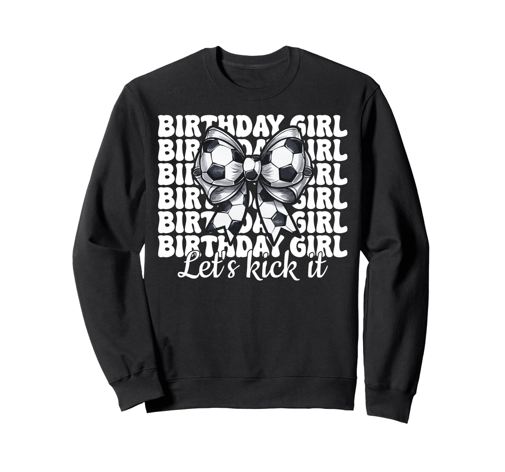 Soccer Coquette Bow Birthday Sweatshirt - Casual Everyday Wear for Adults