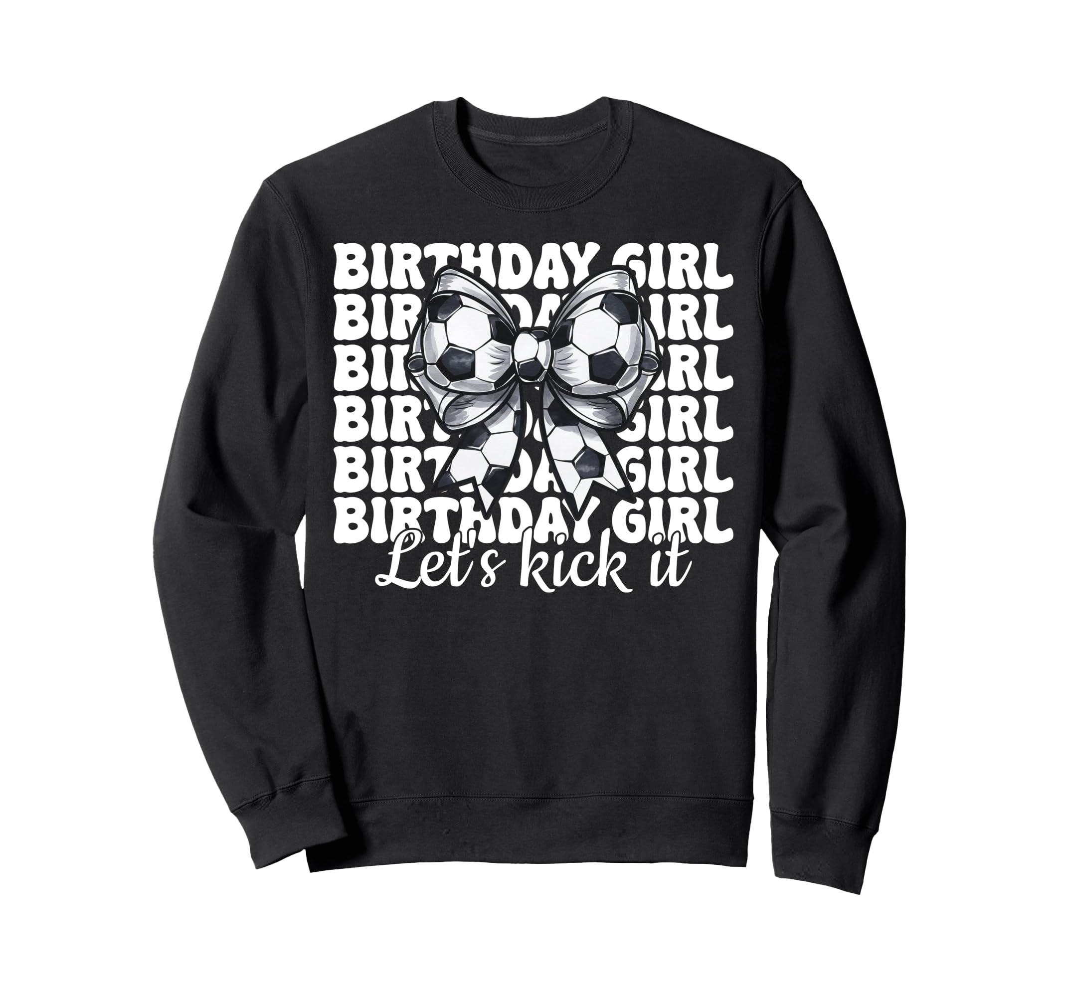 Soccer Coquette Bow Birthday Sweatshirt - Casual Everyday Wear for Adults
