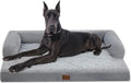 XXL Dog Bed with Bolsters, Orthopedic Dog Beds for Extra Large Dogs, Waterproof Dogs Beds XLarge with Removable Washable Cover, Nonskid Bottom (XX-Large, Grey)