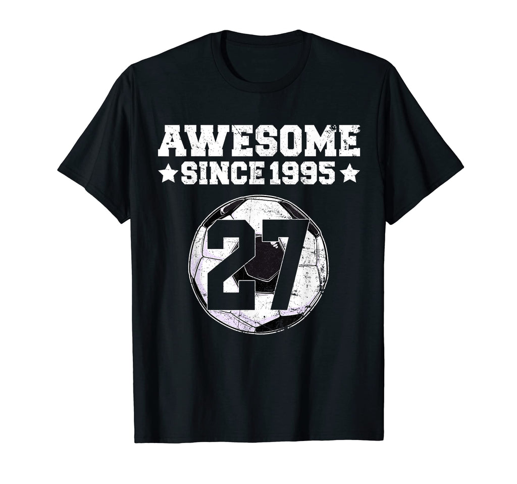Awesome Since 1995 Soccer 27Th T-Shirt - Fun Novelty Design Unisex