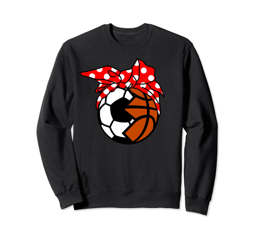 Soccer Basketball Player Mom Funny Ball Sweatshirt - Trendy Graphic Unisex
