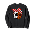 Soccer Basketball Player Mom Funny Ball Sweatshirt - Trendy Graphic Unisex