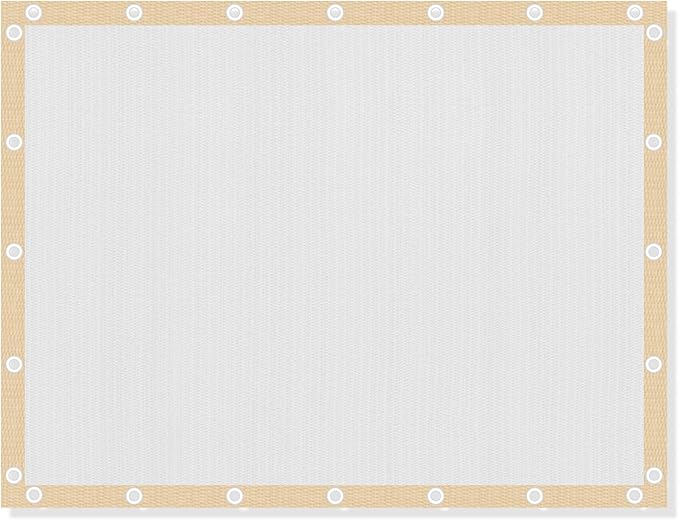 VICLLAX Shade Fabric Sun Shade Cloth with Every 2 FT Grommets for Patio Garden Pergola Cover Canopy 5x24 FT, Cream