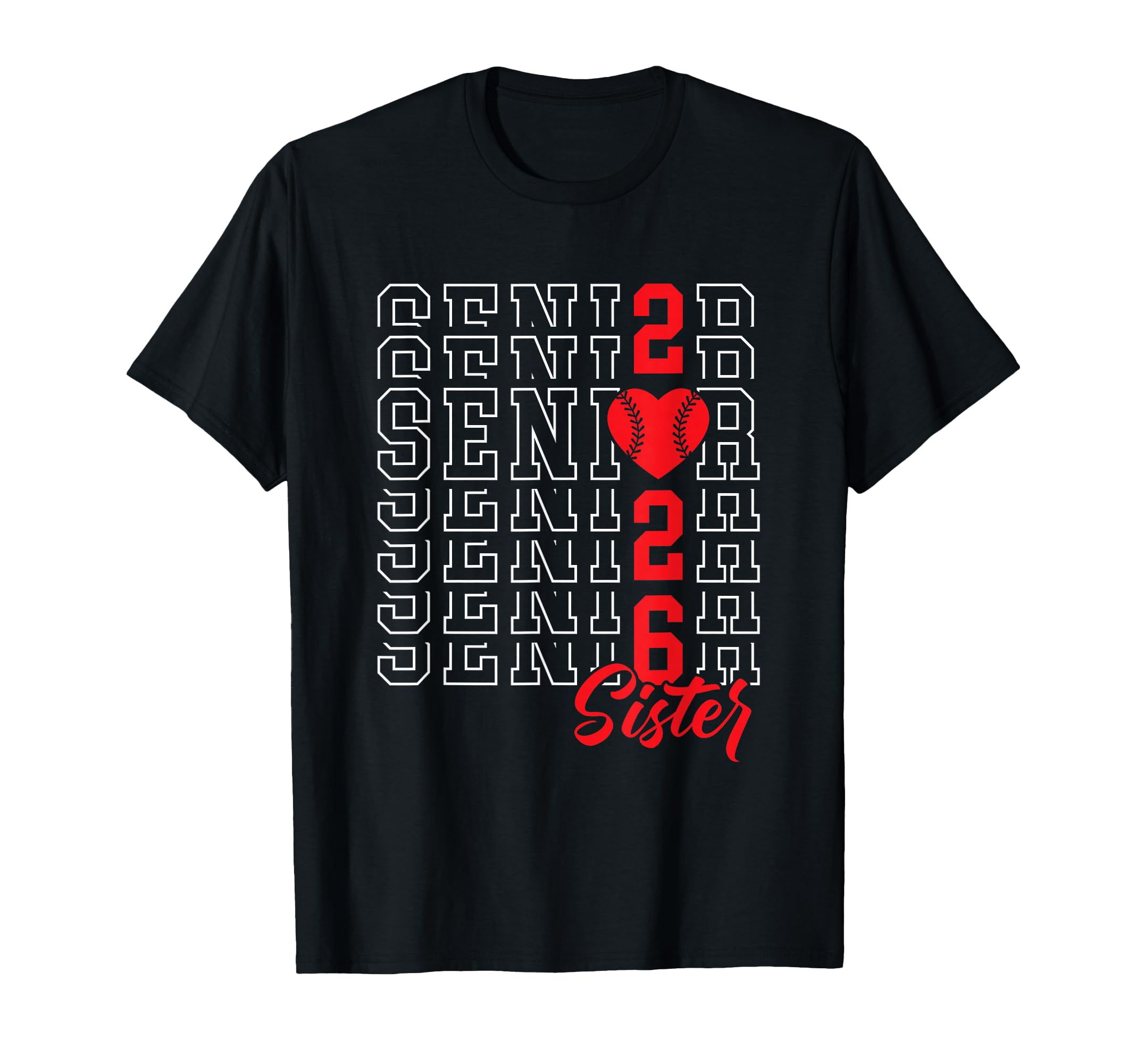 Baseball Senior Sister Graduation T-Shirt - Aesthetic Graphic Men Women