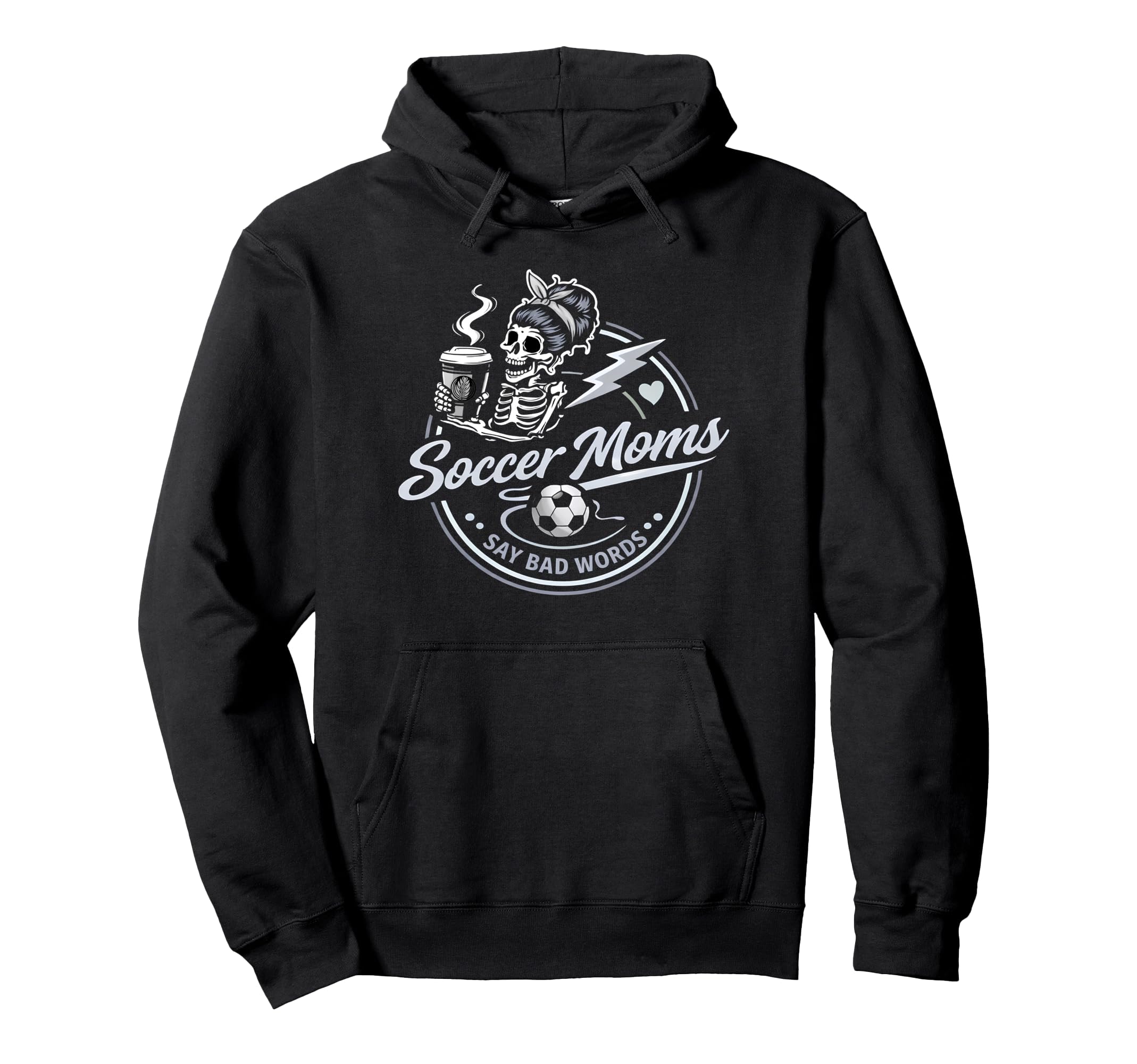 Soccer Moms Say Bad Words Funny Team Hoodie - Minimalist Print Unisex