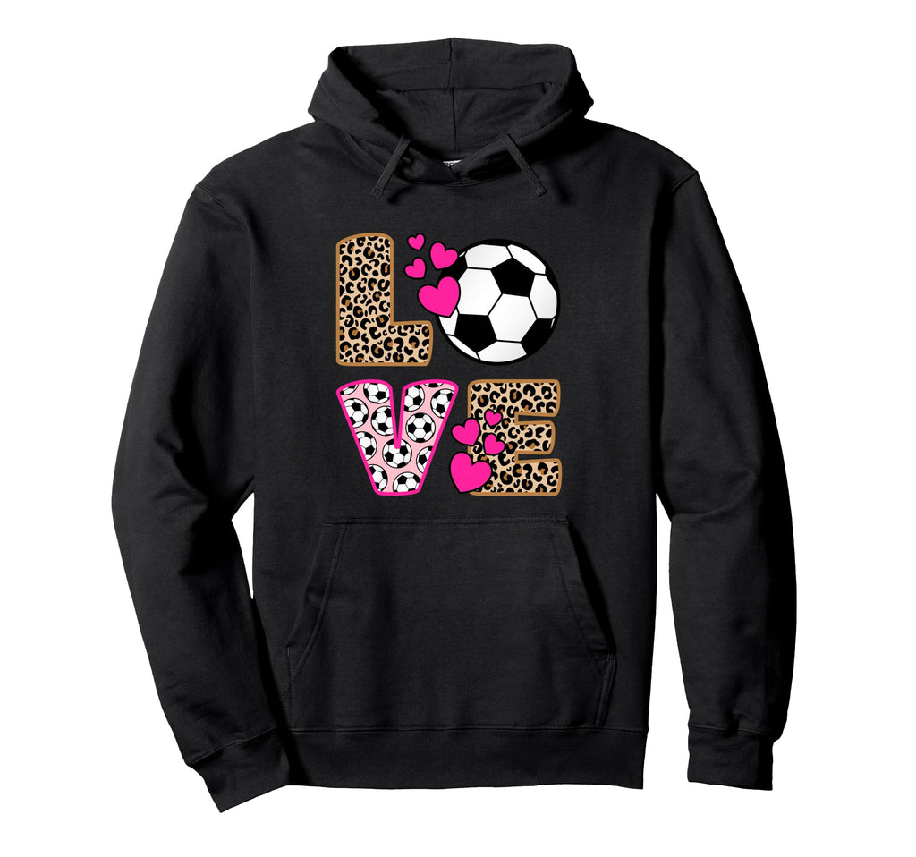 Love Soccer Leopard Soccer Hoodie - Streetwear Style for Adults
