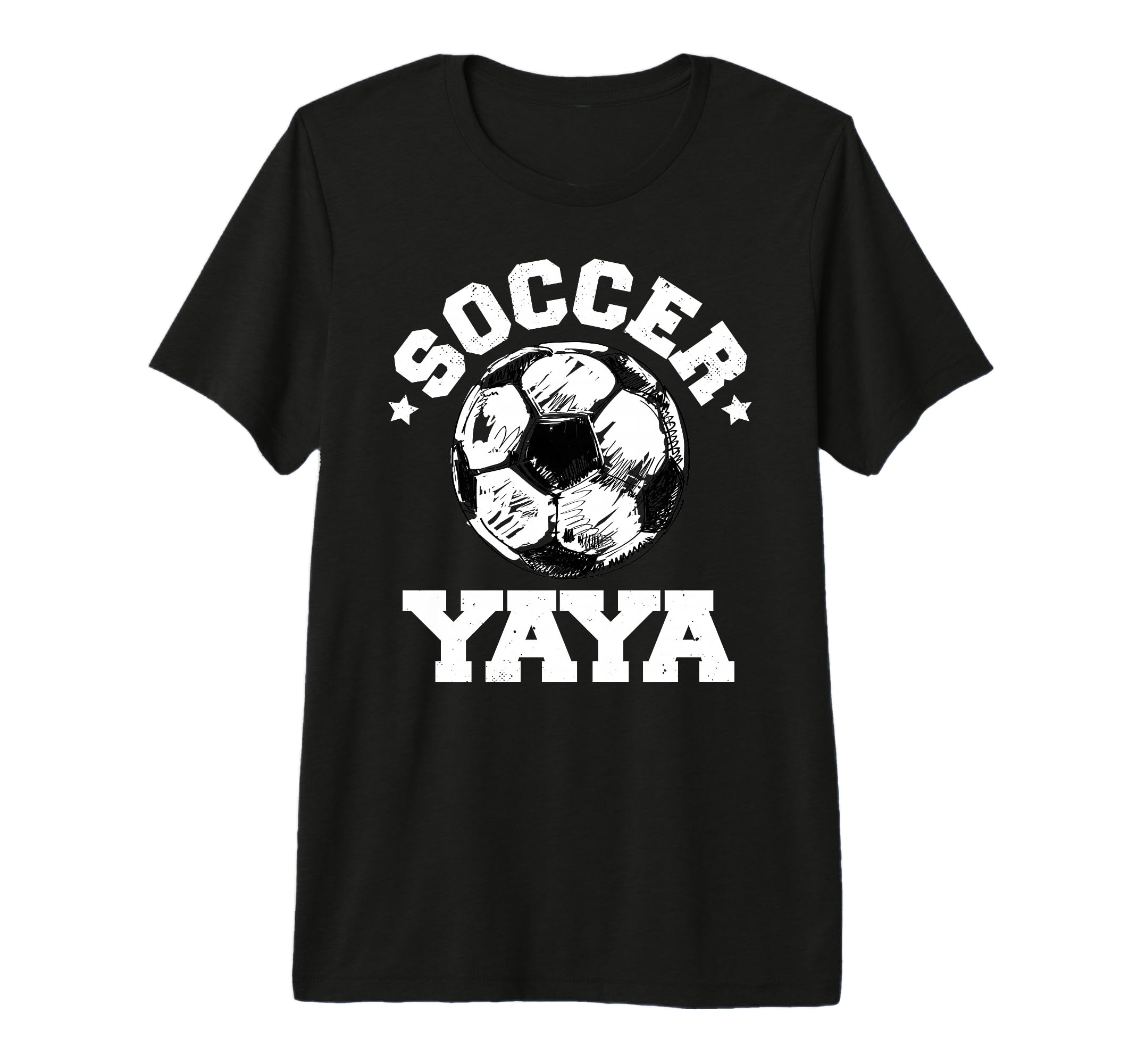 Soccer Yaya Soccer Ball Distressed T-Shirt - Unique Graphic Men Women