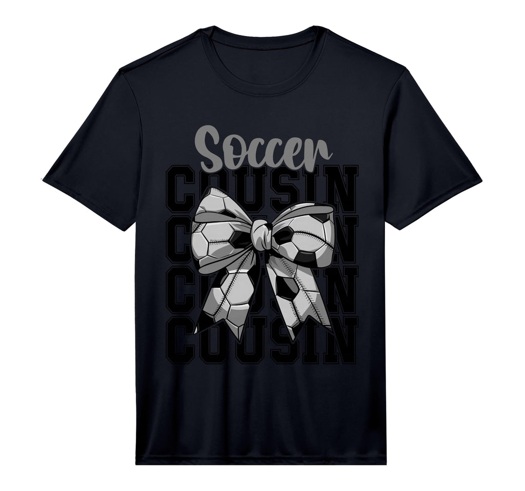 Mens Soccer Cousin Coquette Bow T-Shirt - Casual Everyday Wear for Adults