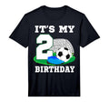Its My 2 Year Old Birthday Soccer 2Nd T-Shirt - Custom Art Print Men Women