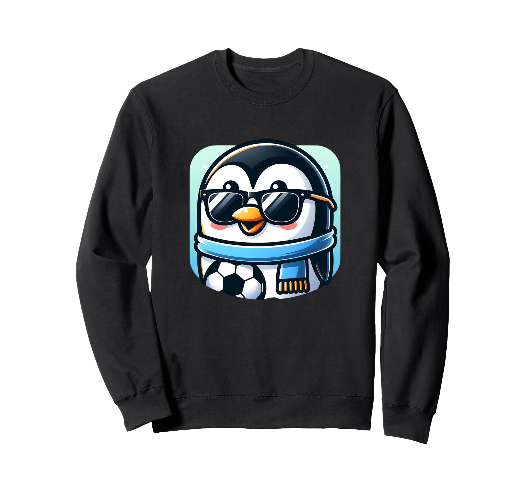 Penguin Bird Soccer Player Ball Sweatshirt - Aesthetic Graphic for Adults