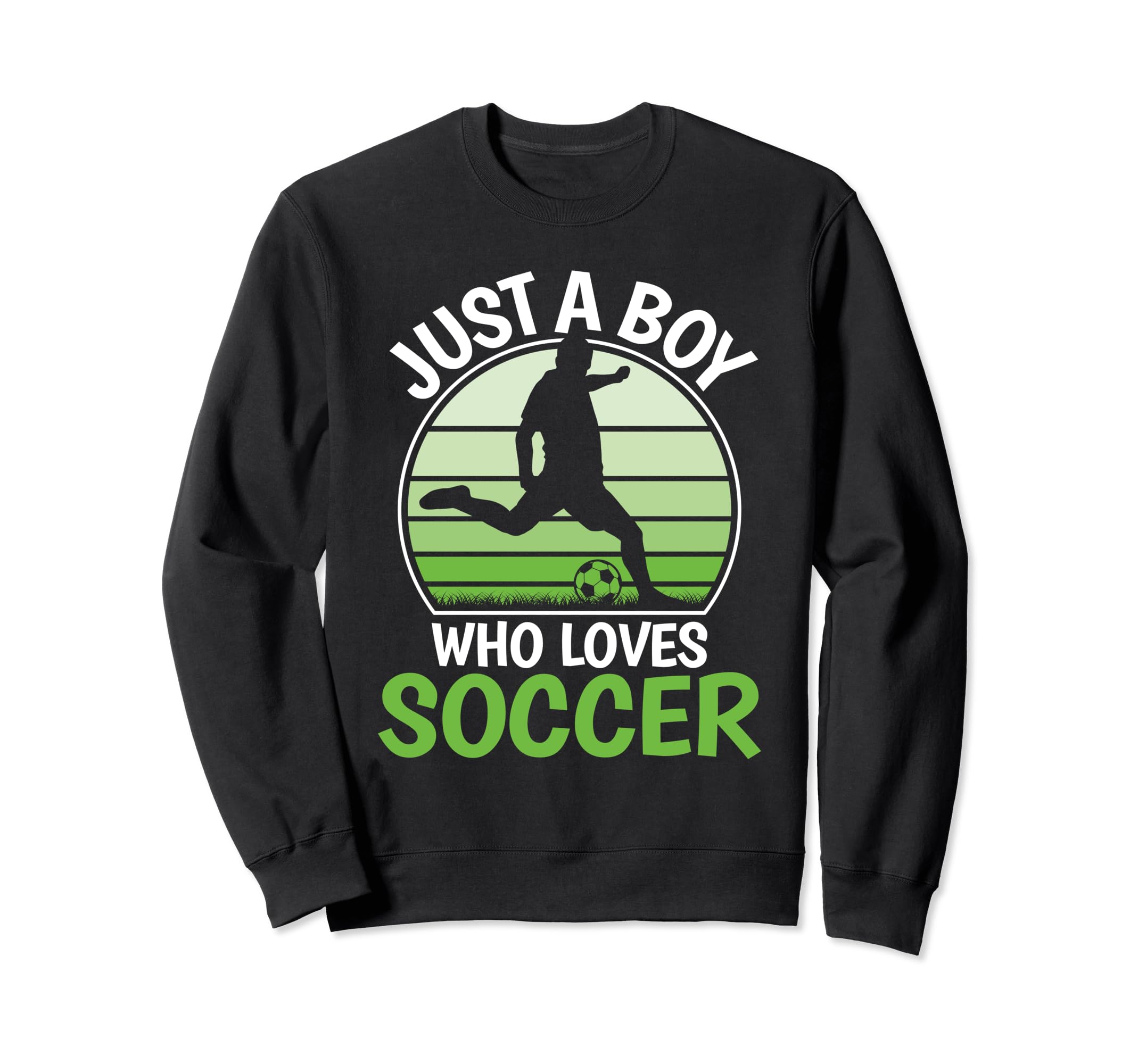 Just Who Loves Soccer Funny Soccer Sweatshirt - Minimalist Print Unisex