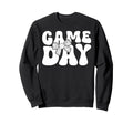 Groovy Volleyball Game Day Bow Game Sweatshirt - Trendy Graphic Men Women