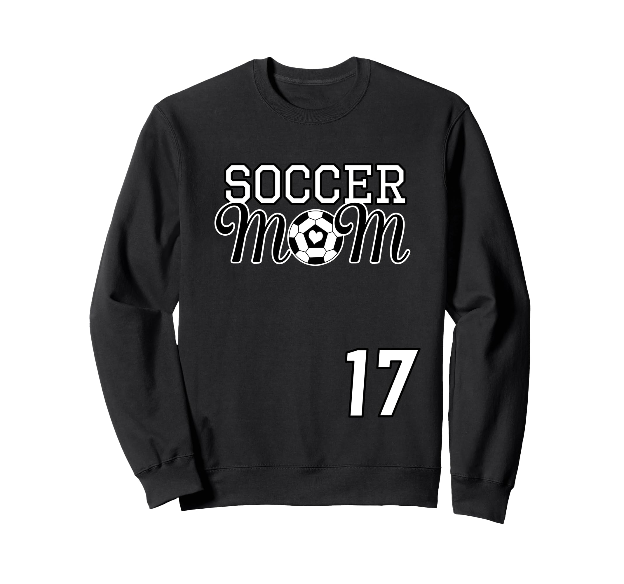 Number 17 Soccer Mom Mothers Day Sweatshirt - Aesthetic Graphic Men Women