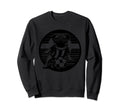 Black Silhouette Pug Dog Soccer Sweatshirt - Aesthetic Graphic for Adults
