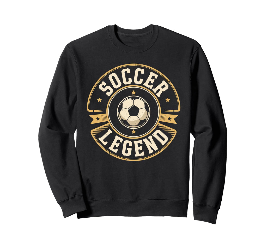 Soccer Legend Football Champion Badge Sweatshirt - Trendy Graphic Unisex