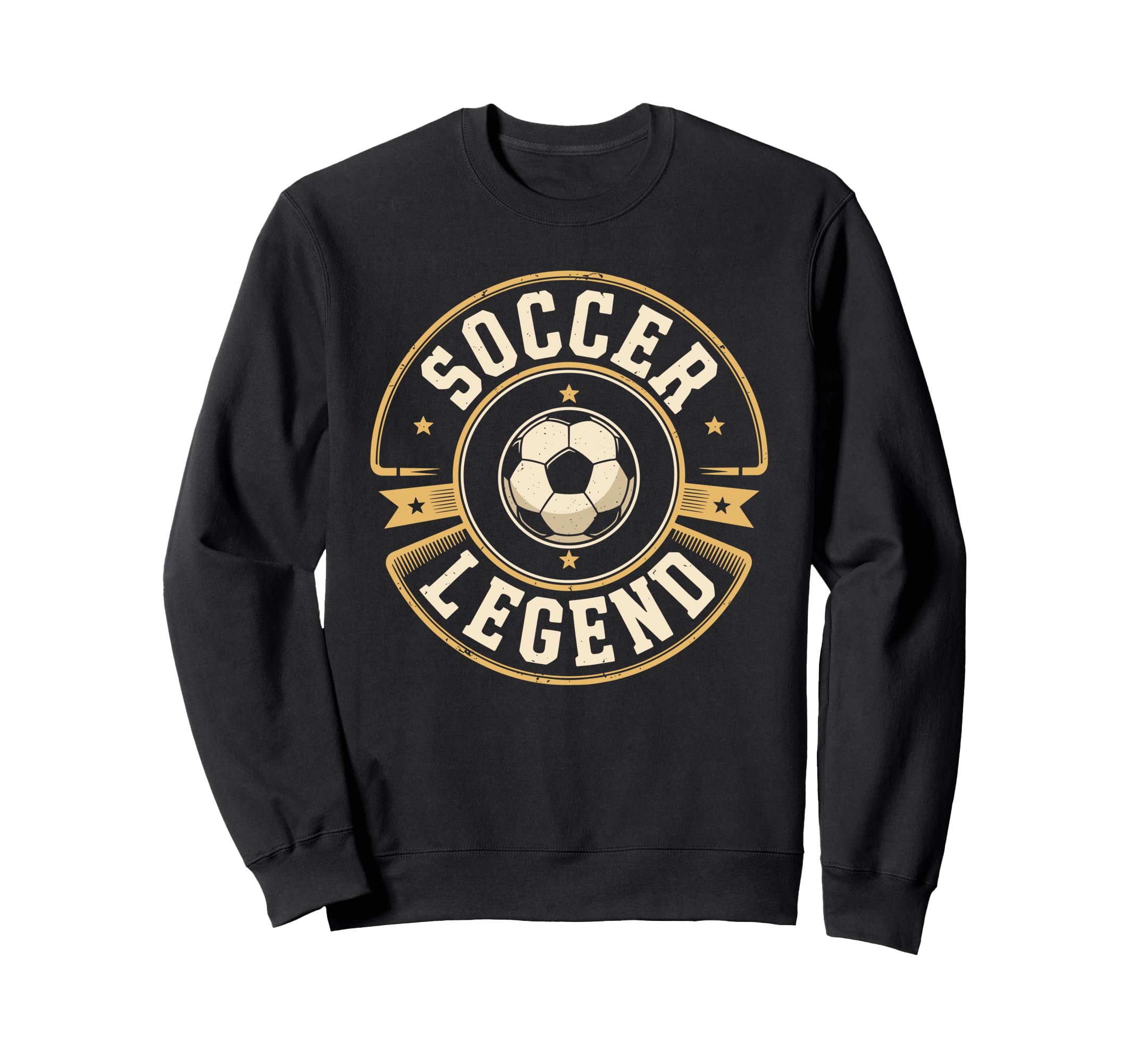 Soccer Legend Football Champion Badge Sweatshirt - Trendy Graphic Unisex