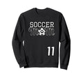 Number 11 Soccer Mom Mothers Day Sweatshirt - Minimalist Print Men Women