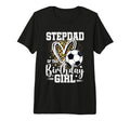 Stepdad Birthday Soccer Ball Leopard T-Shirt - Novelty Apparel for Adults