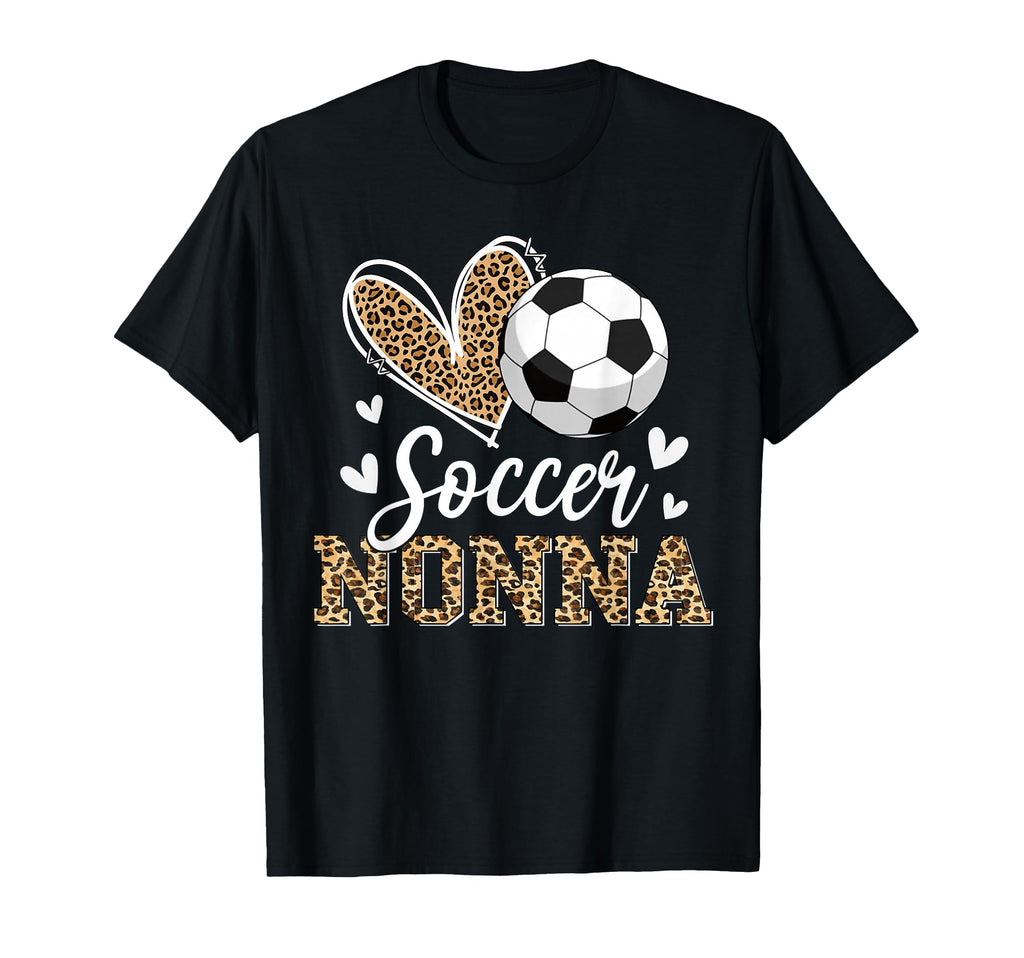 Funny Soccer Nonna Leopard Nonna T-Shirt - Aesthetic Graphic Men Women