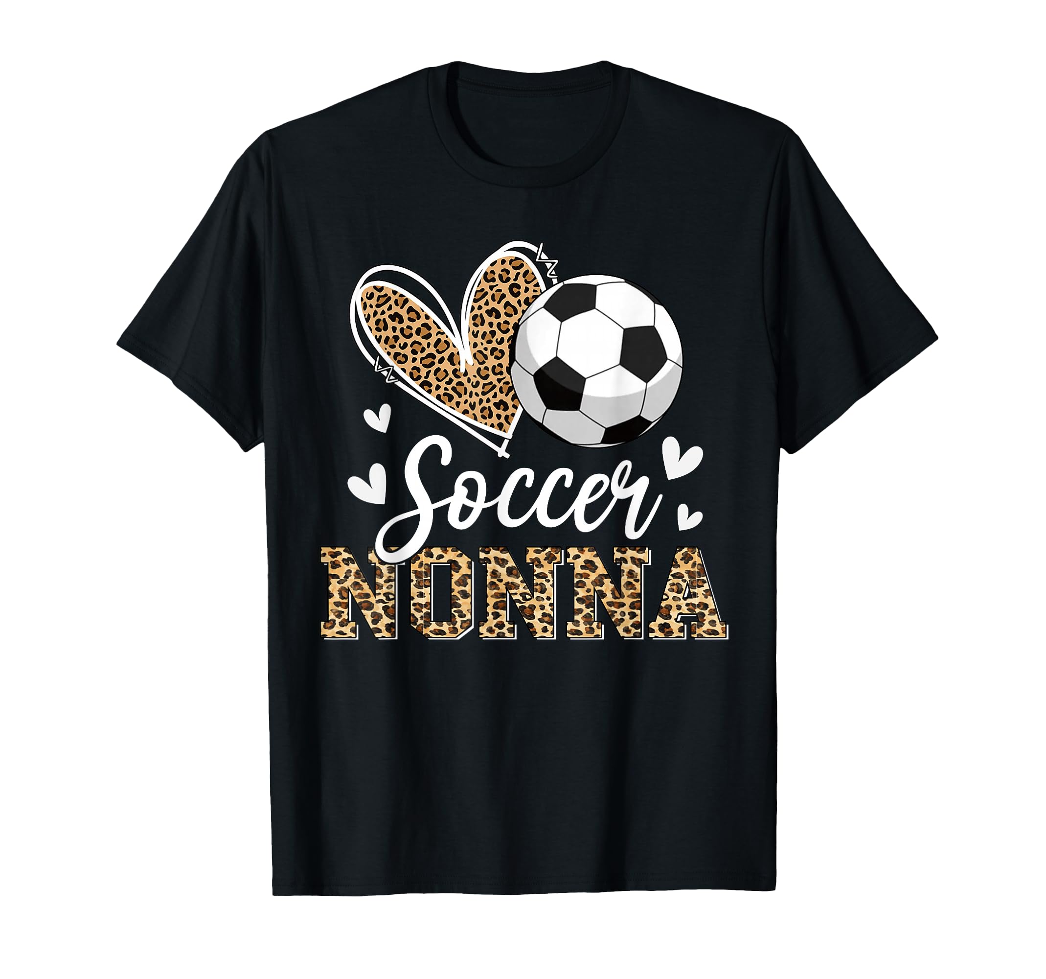 Funny Soccer Nonna Leopard Nonna T-Shirt - Aesthetic Graphic Men Women