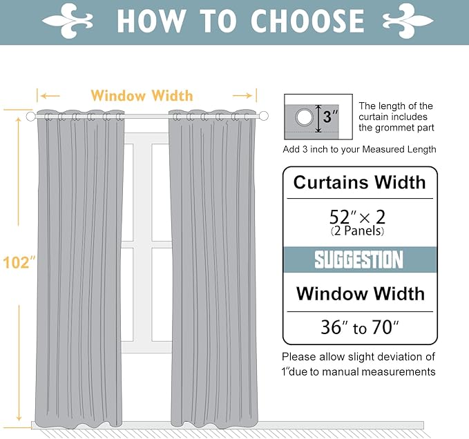 ChrisDowa White 100% Blackout Curtains 102 inch Long for Bedroom with Black Liner, 2 Thick Layers Total Blackout Thermal Insulated Grommet Window Curtains 2 Panels Set (Pure White, 52 x 102 Inch)