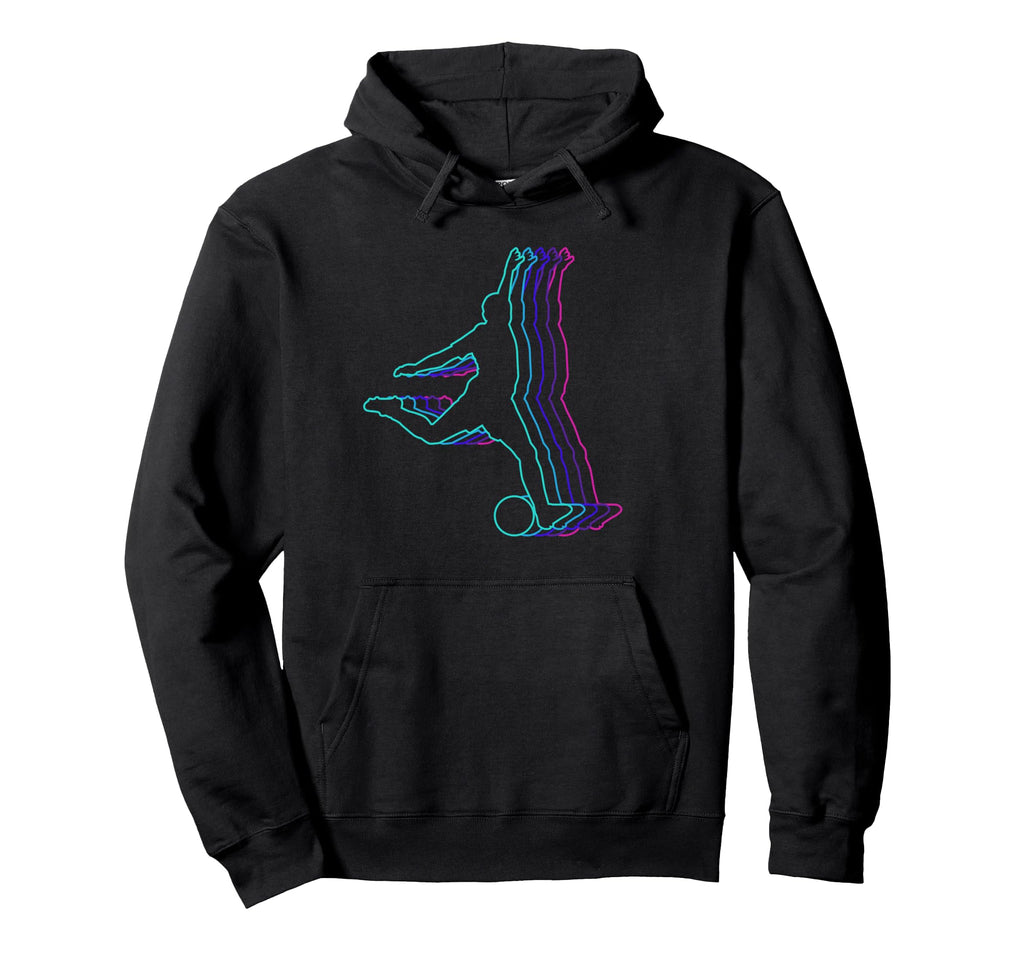 Soccer Silhouette Soccer Player Hoodie - Fun Novelty Design for Adults