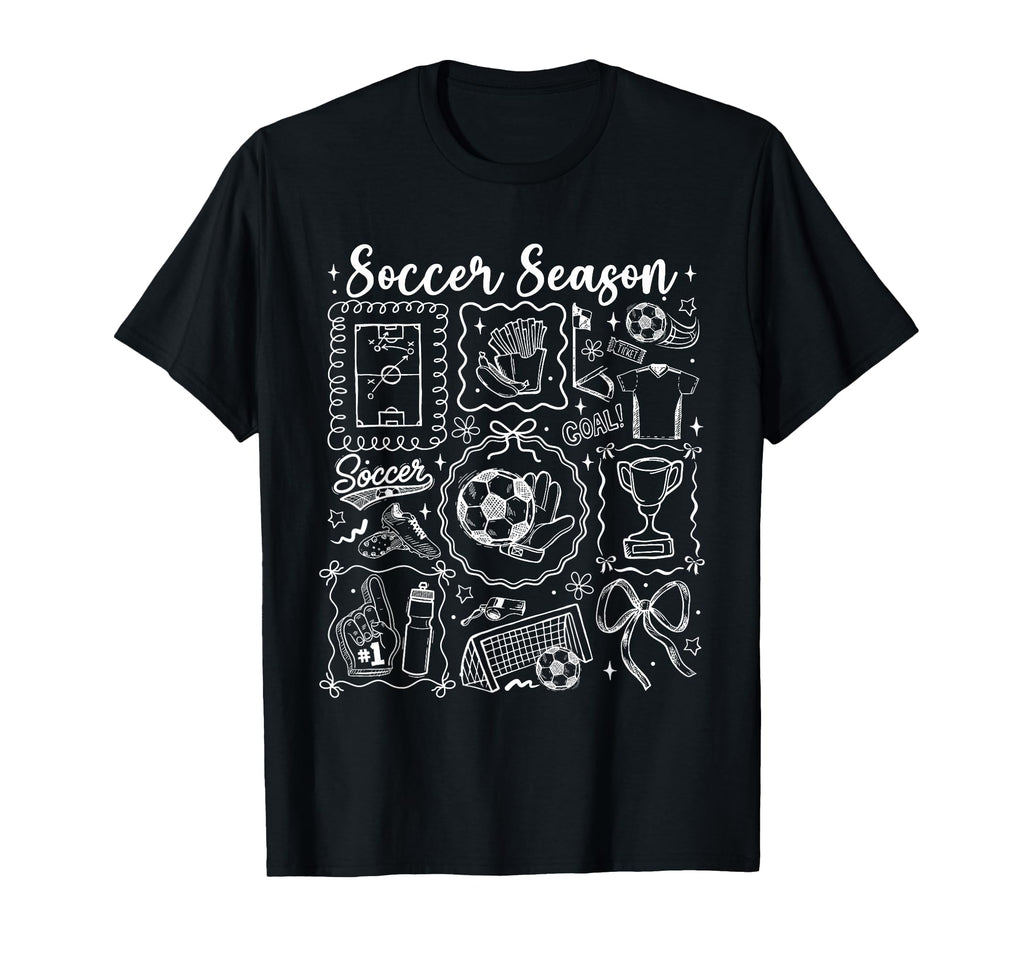 Soccer Season Bow Funny Soccer Lovers T-Shirt - Aesthetic Graphic Men Women