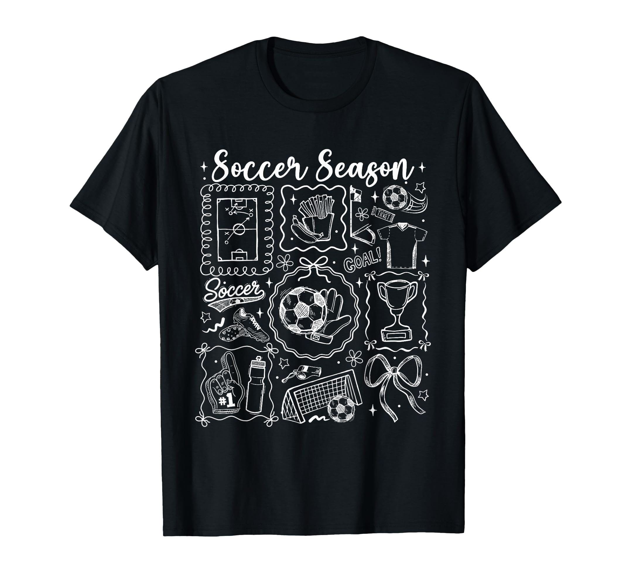 Soccer Season Bow Funny Soccer Lovers T-Shirt - Aesthetic Graphic Men Women