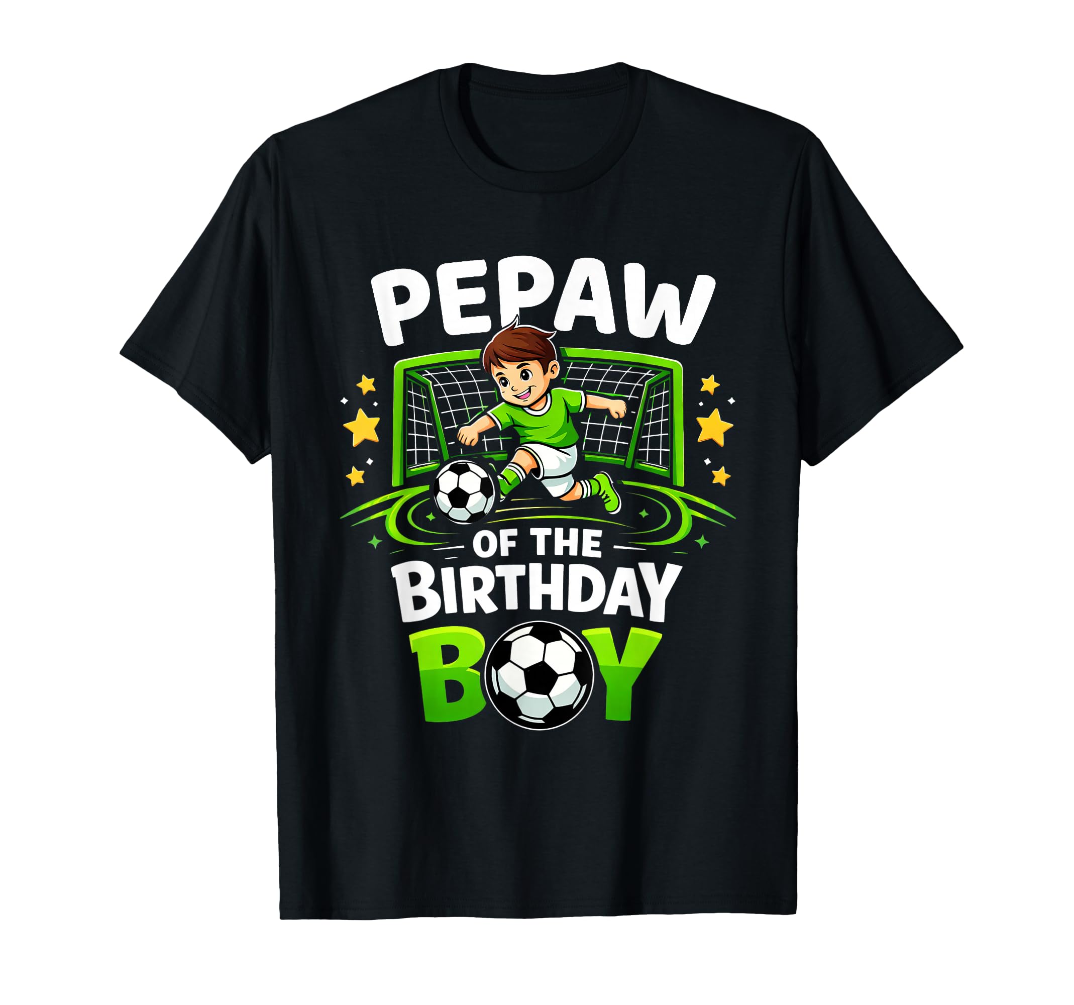Pepaw Birthday Soccer Ball Funny T-Shirt - Custom Art Print for Adults